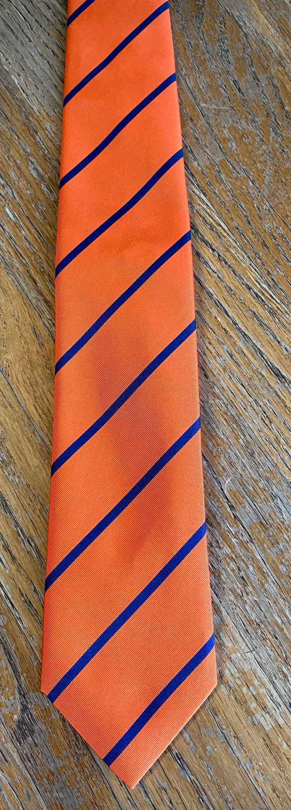 J.Z. Richards Orange and Navy Striped Tie