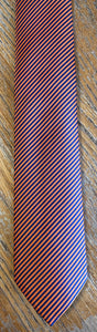 Robert Jensen Orange and Navy Even Striped Tie