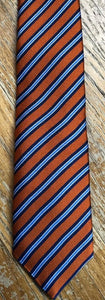 J.Z. Richards Orange with Blue Triple-Stripes Tie