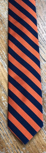 Classic Orange and Blue Even Striped Tie